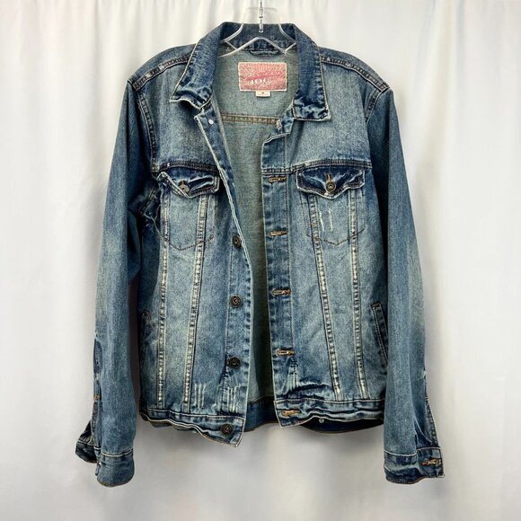 Brooklyn Cloth Womens Long Sleeve Collared Denim Button Front Jacket Size Medium - Picture 1 of 10